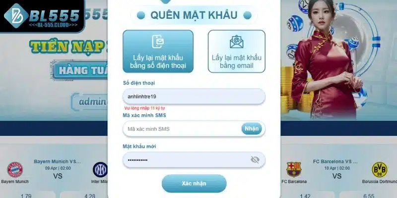 Quên mật khẩu tài khoản