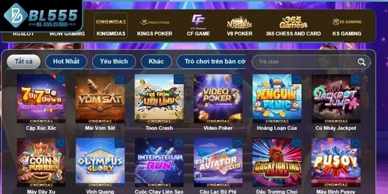 Giới thiệu sảnh Game Bài BL555